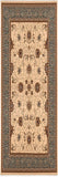 8' Runner Blue and Ivory Oriental Power Loom Runner Rug - Homeroots - Flyclothing LLC
