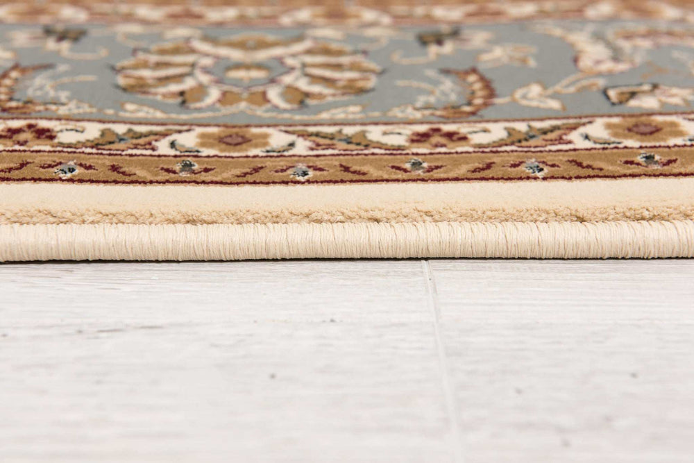 5' X 8' Blue and Ivory Oriental Power Loom Area Rug - Homeroots - Flyclothing LLC