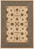 8' X 11' Blue and Ivory Oriental Power Loom Area Rug - Homeroots - Flyclothing LLC