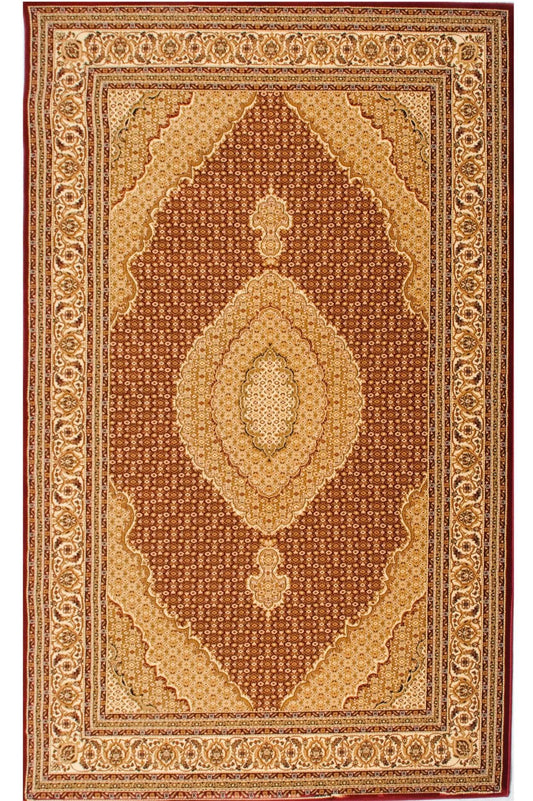 15' Runner Red and Beige Oriental Power Loom Runner Rug - Homeroots - Flyclothing LLC