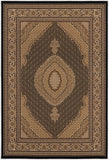 15' Runner Beige and Black Medallion Power Loom Runner Rug - Homeroots - Flyclothing LLC