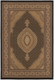 20' Runner Beige and Black Medallion Power Loom Runner Rug - Homeroots - Flyclothing LLC