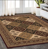 5' X 8' Red and Beige Oriental Power Loom Area Rug - Homeroots - Flyclothing LLC