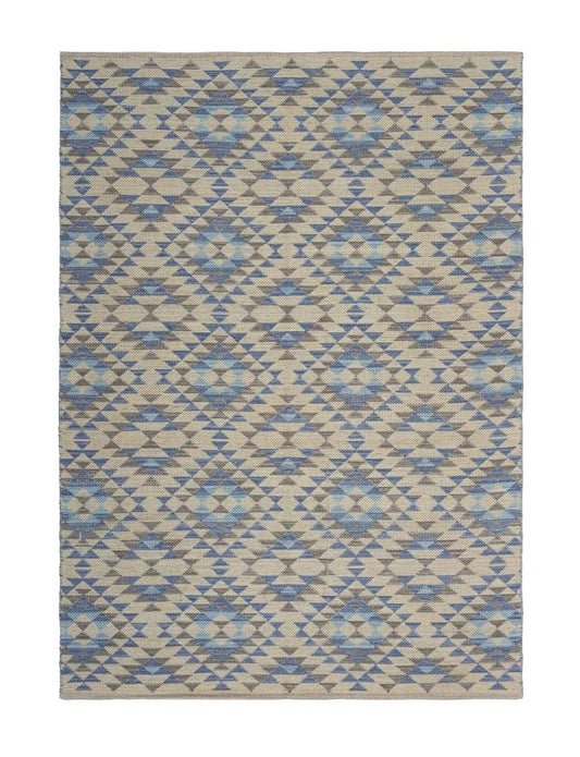3' x 5' Blue Decorative Lattice Area Rug - Homeroots - Flyclothing LLC