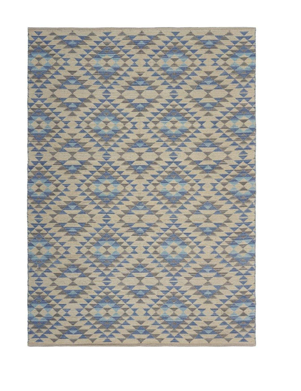 5' X 7' Blue Decorative Lattice Area Rug - Homeroots - Flyclothing LLC
