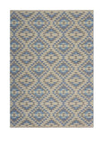 5' X 7' Blue Decorative Lattice Area Rug - Homeroots - Flyclothing LLC