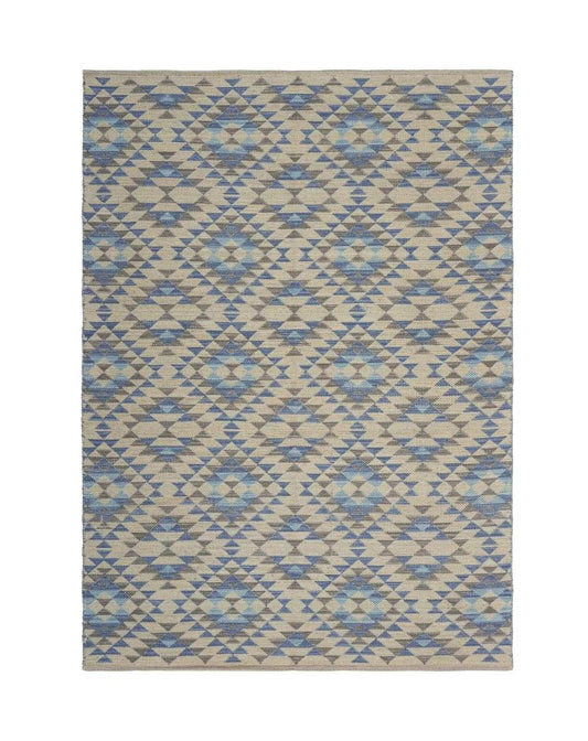 3' x 4' Blue Decorative Lattice Area Rug - Homeroots - Flyclothing LLC