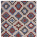 3' x 4' Red and Blue Geometric Diamonds Area Rug - Homeroots - Flyclothing LLC