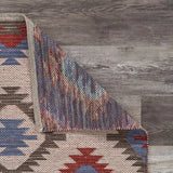 3' x 4' Red and Blue Geometric Diamonds Area Rug - Homeroots - Flyclothing LLC