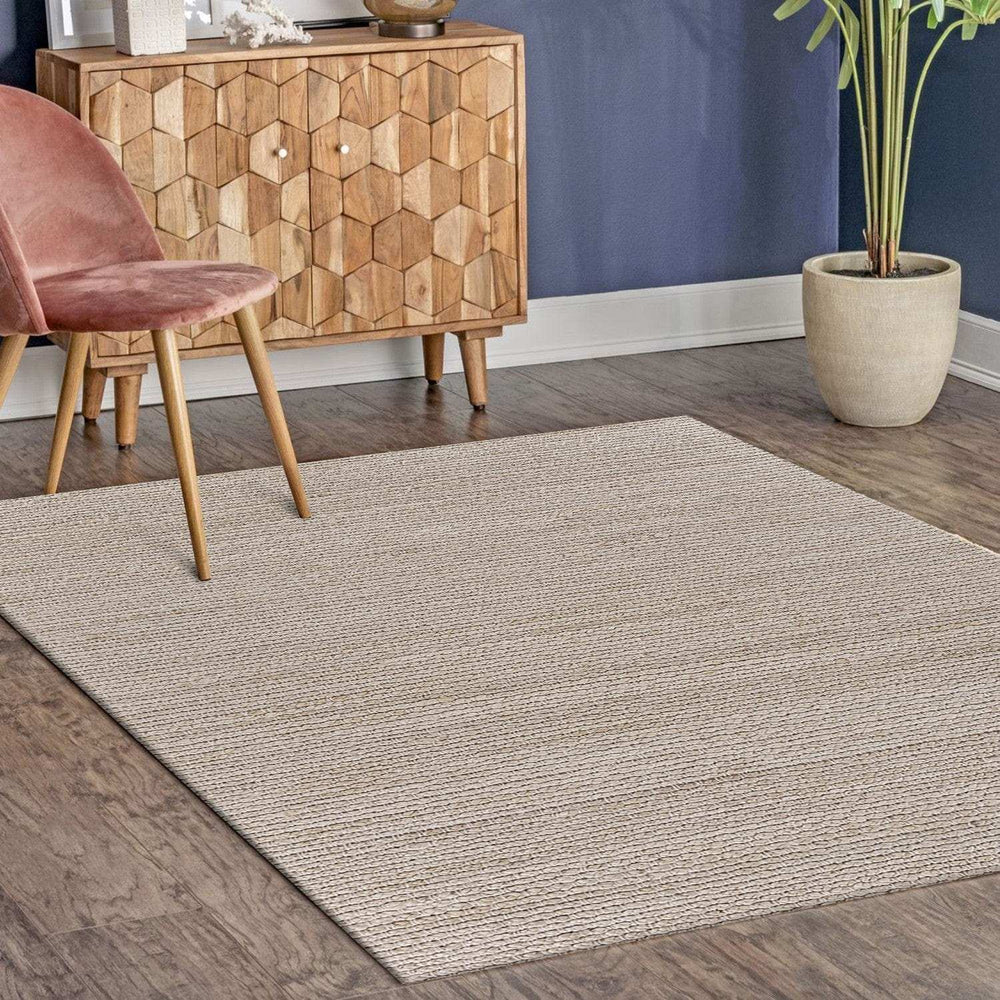 5' X 8' Natural Bleached Contemporary Area Rug - Homeroots - Flyclothing LLC