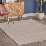 5' X 8' Natural Bleached Contemporary Area Rug - Homeroots - Flyclothing LLC