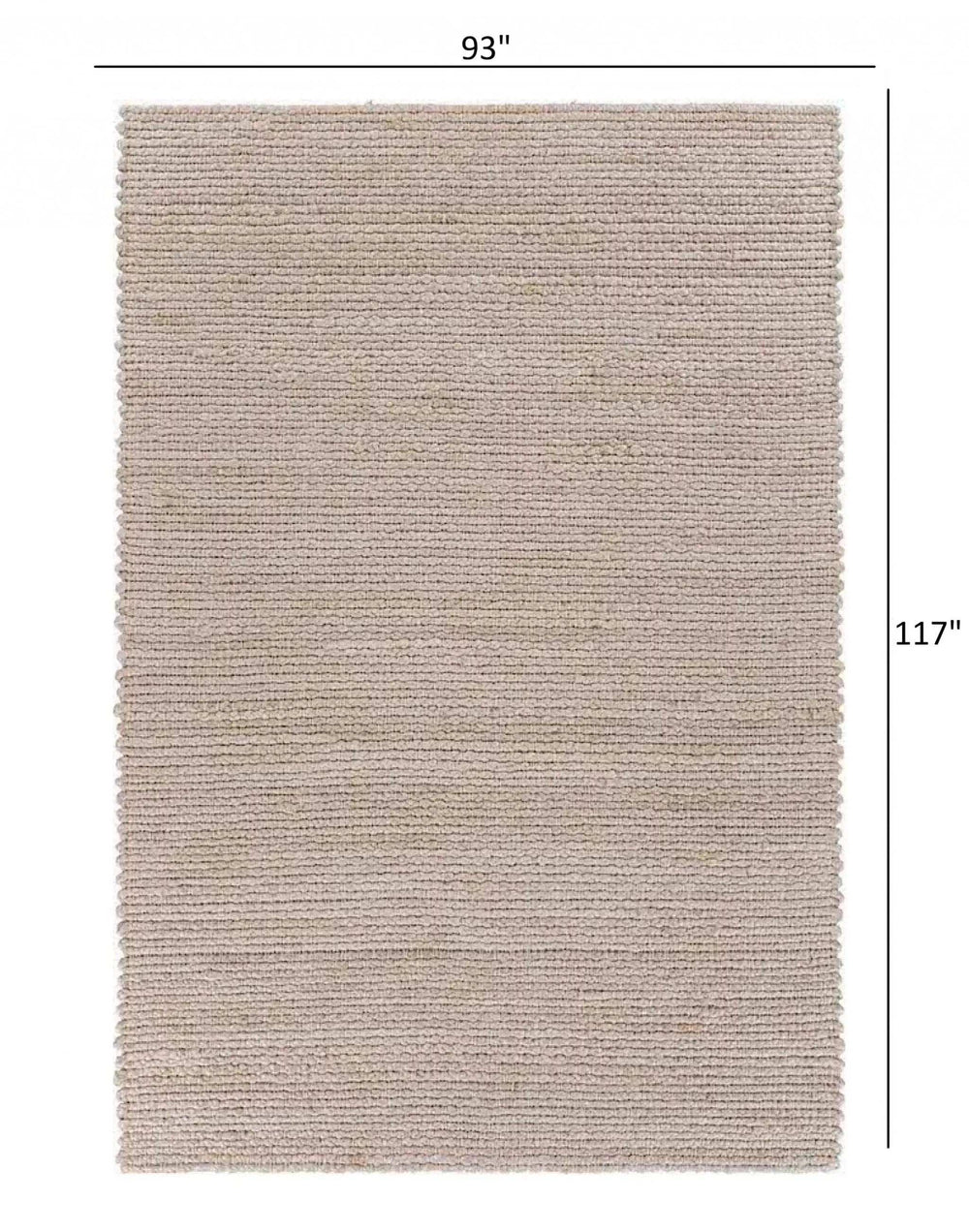 8' X 10' Natural Bleached Contemporary Area Rug - Homeroots - Flyclothing LLC