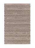 8' X 10' Black and Blush Chevron Stripe Area Rug - Homeroots - Flyclothing LLC