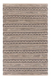 9' X 12' Black and Blush Chevron Stripe Area Rug - Homeroots - Flyclothing LLC