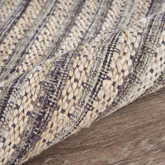 8' X 10' Brown and Gray Striped Area Rug - Homeroots - Flyclothing LLC