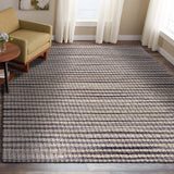 8' X 10' Brown and Gray Striped Area Rug - Homeroots - Flyclothing LLC