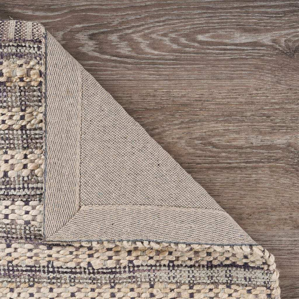 9' X 12' Brown and Gray Striped Area Rug - Homeroots - Flyclothing LLC