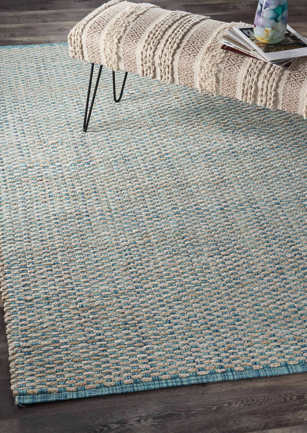 8' X 10' Blue and Beige Toned Area Rug - Homeroots - Flyclothing LLC