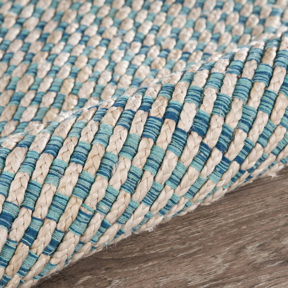 9' X 12' Blue and Beige Toned Area Rug - Homeroots - Flyclothing LLC