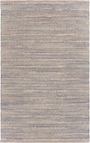 5' X 8' Blue and Cream Braided Jute Area Rug - Homeroots - Flyclothing LLC