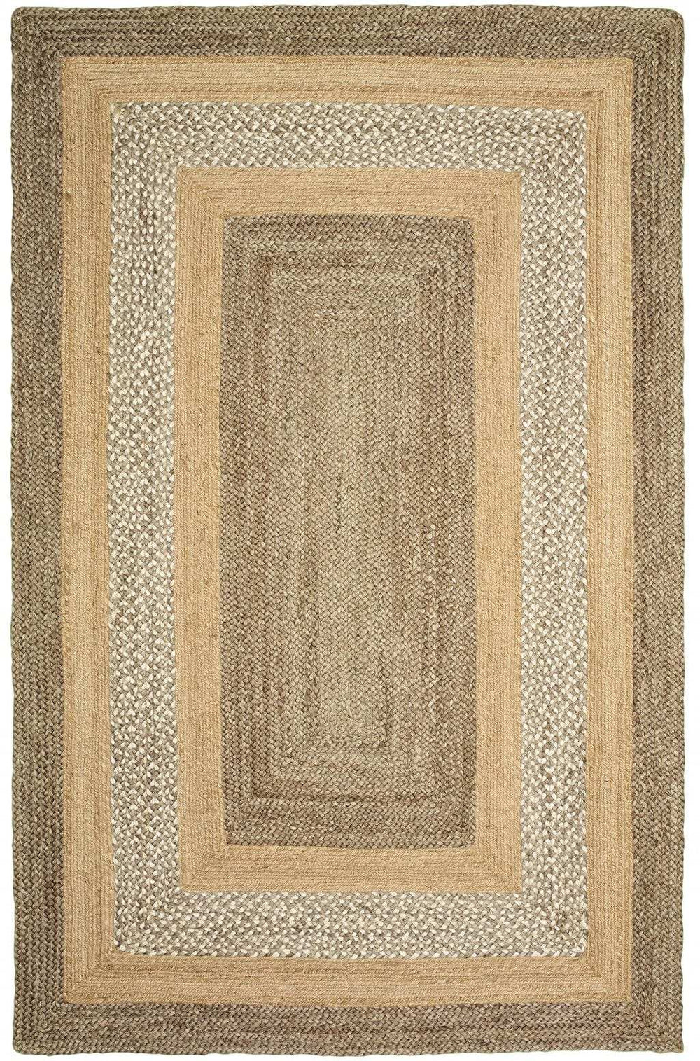 8' X 10' Tan Hand Braided Area Rug - Homeroots - Flyclothing LLC