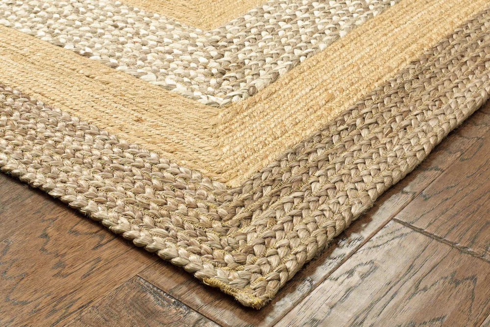 8' X 10' Tan Hand Braided Area Rug - Homeroots - Flyclothing LLC