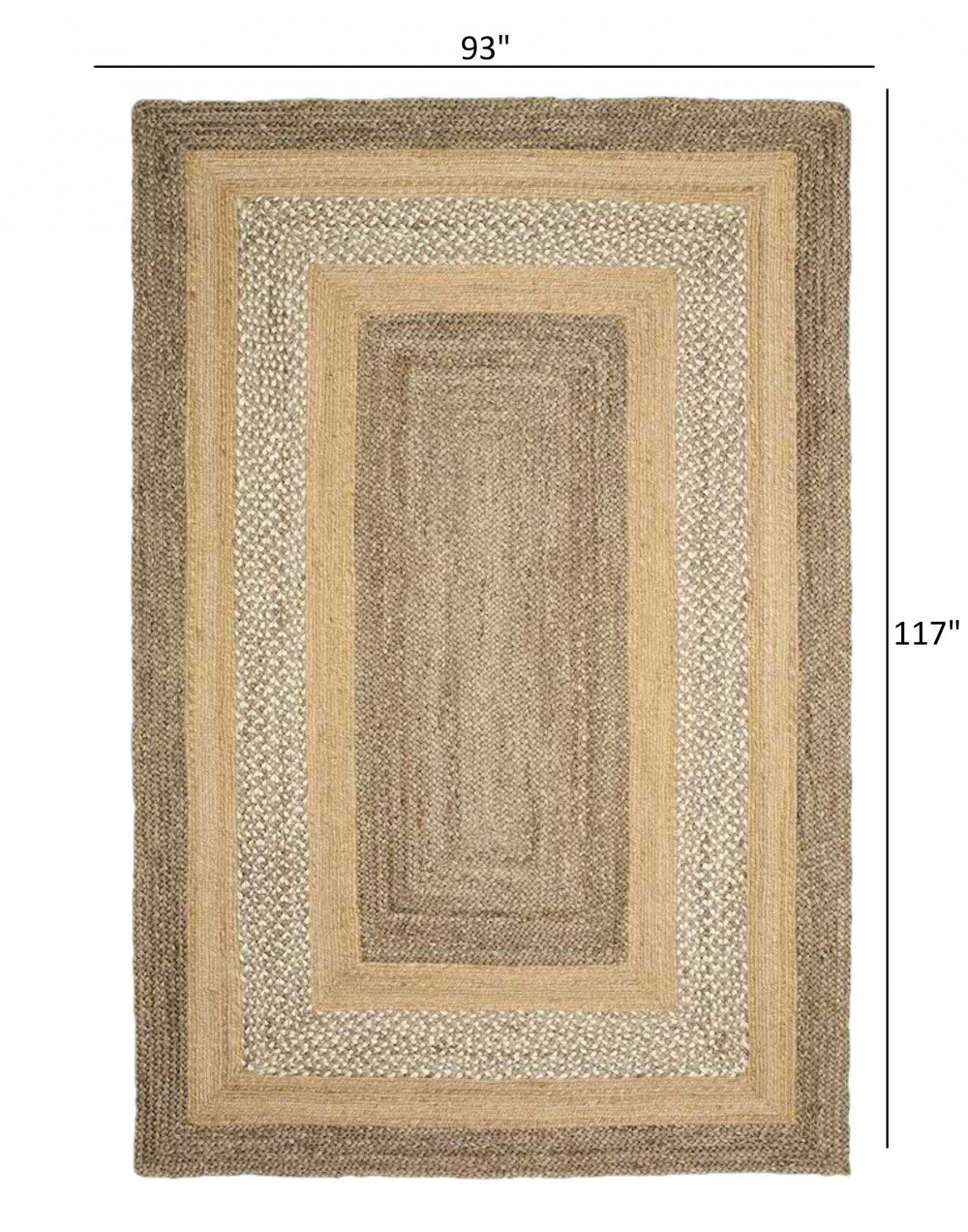 8' X 10' Tan Hand Braided Area Rug - Homeroots - Flyclothing LLC