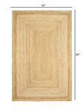 4' X 6' Classic Tan Bordered Area Rug - Homeroots - Flyclothing LLC