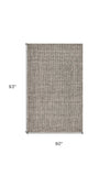 5' X 8' Gray Wool Handmade Area Rug - Homeroots - Flyclothing LLC
