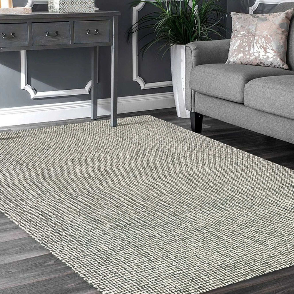 9' X 12' Gray Interwoven Maze Area Rug - Homeroots - Flyclothing LLC