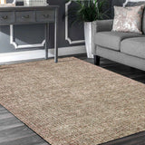 9' X 12' Brown Detailed Weave Area Rug - Homeroots - Flyclothing LLC