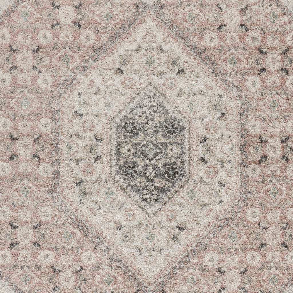 8' X 10' Gray and Soft Pink Traditional Area Rug - Homeroots - Flyclothing LLC