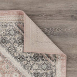 8' X 10' Gray and Soft Pink Traditional Area Rug - Homeroots - Flyclothing LLC