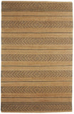 8' X 10' Tan and Gray Bohemian Striped Area Rug - Homeroots - Flyclothing LLC