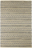 8' X 10' Blue and Beige Chevron Striped Area Rug - Homeroots - Flyclothing LLC