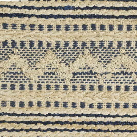 8' X 10' Blue and Beige Chevron Striped Area Rug - Homeroots - Flyclothing LLC