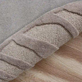 3' Round Taupe Zebra Pattern Area Rug - Homeroots - Flyclothing LLC