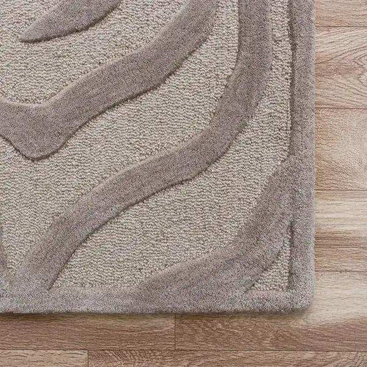 8’ x 10' Taupe Zebra Pattern Area Rug - Homeroots - Flyclothing LLC