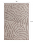 8’ x 10' Taupe Zebra Pattern Area Rug - Homeroots - Flyclothing LLC
