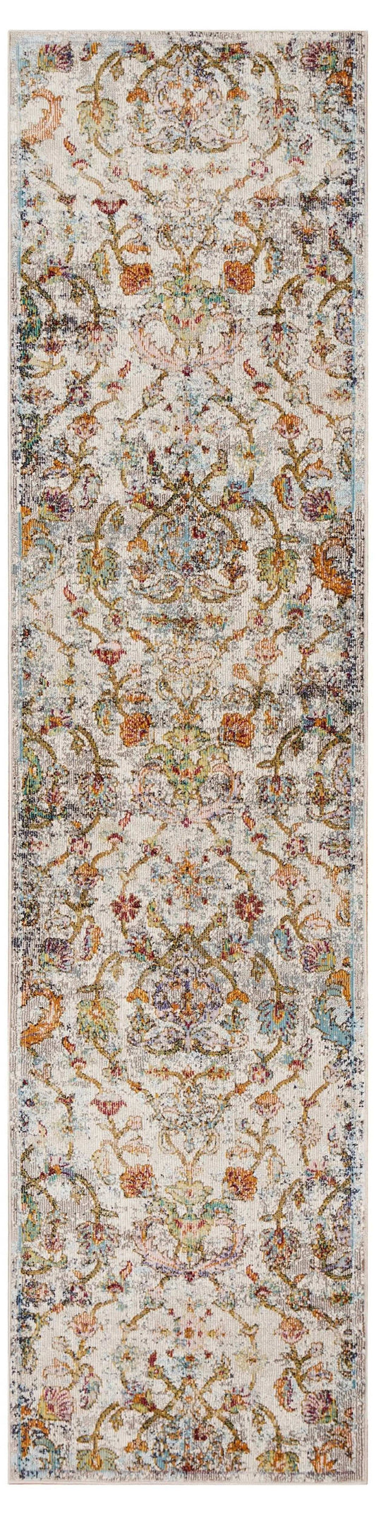 2' X 9' Beige Abstract Garden Runner Rug - Homeroots - Flyclothing LLC