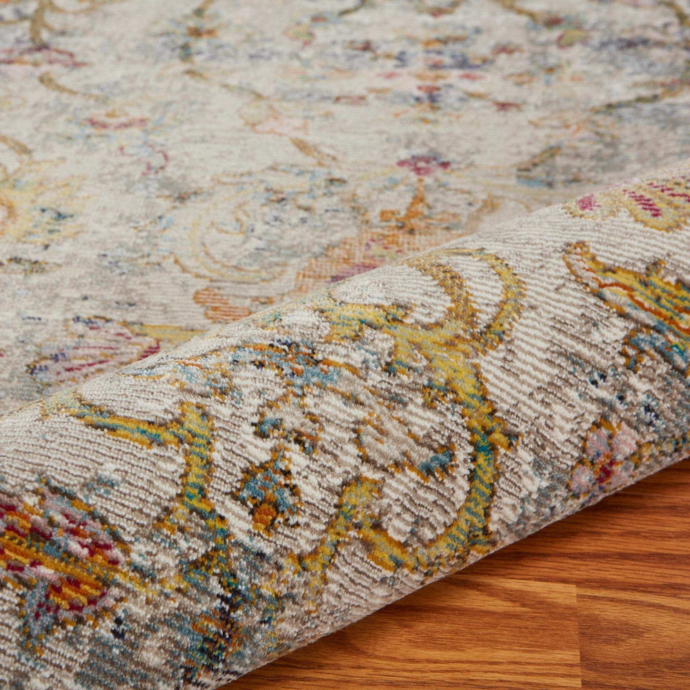 2' X 9' Beige Abstract Garden Runner Rug - Homeroots - Flyclothing LLC