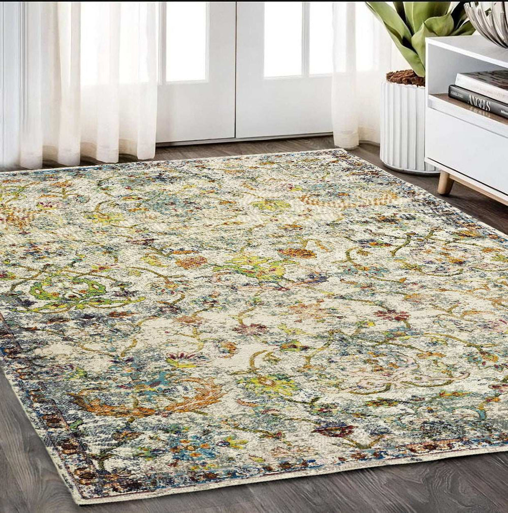 5' X 8' Beige and Ivory Area Rug - Homeroots - Flyclothing LLC