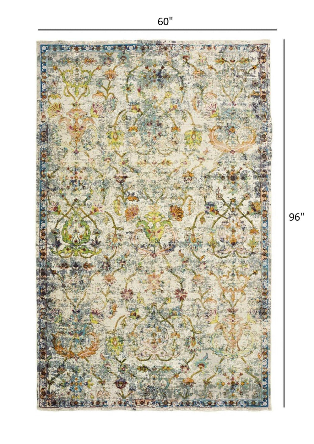 5' X 8' Beige and Ivory Area Rug - Homeroots - Flyclothing LLC