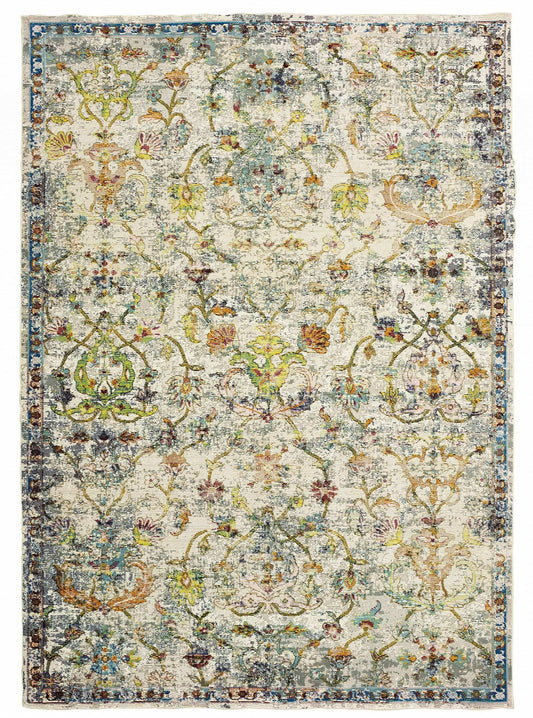 9' X 12' Beige Abstract Garden Area Rug - Homeroots - Flyclothing LLC