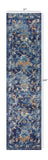 2' X 9' Blue and Gold Jacobean Runner Rug - Homeroots - Flyclothing LLC