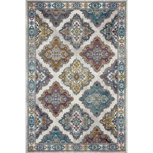 8' X 10' Blue Traditional Floral Motifs Area Rug - Homeroots - Flyclothing LLC