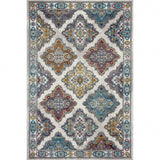 8' X 10' Blue Traditional Floral Motifs Area Rug - Homeroots - Flyclothing LLC