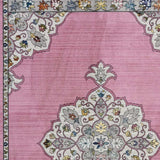 5' X 8' Pink Traditional Medallion Area Rug - Homeroots - Flyclothing LLC