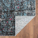5' X 8' Blue Chaotic Strokes Area Rug - Homeroots - Flyclothing LLC