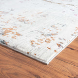 5' X 8' White Abstract Marble Area Rug - Homeroots - Flyclothing LLC